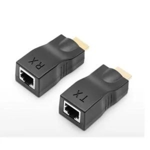 HDMI to RJ45 Extension Adapter over Through Cat5/Cat6 Port Up to 30m
