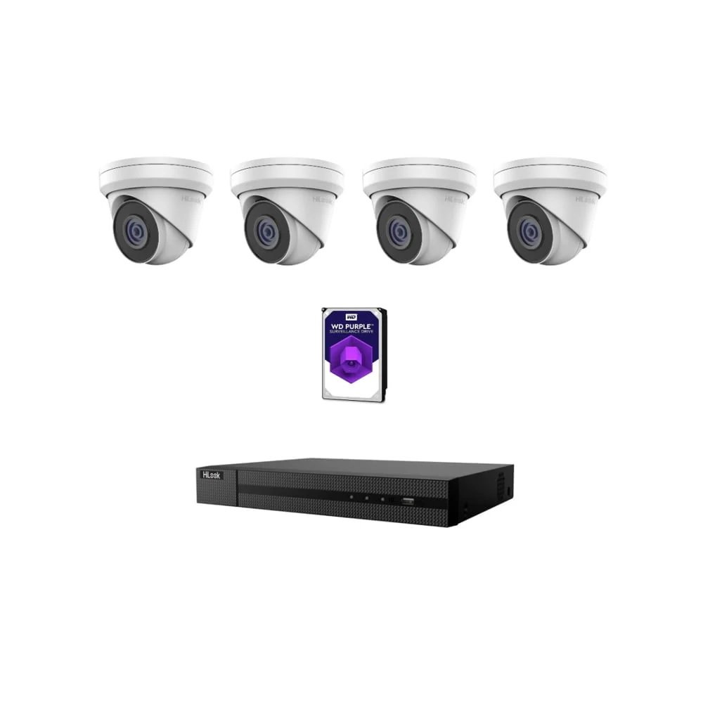 HiLook 4 Channel 6MP POE IP Camera kit