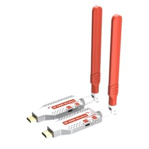 Wireless Audio and Video Transmitter 200m Range Aluminum Alloy Plastic Material 4K Feature 12V Input IR Extender Function
