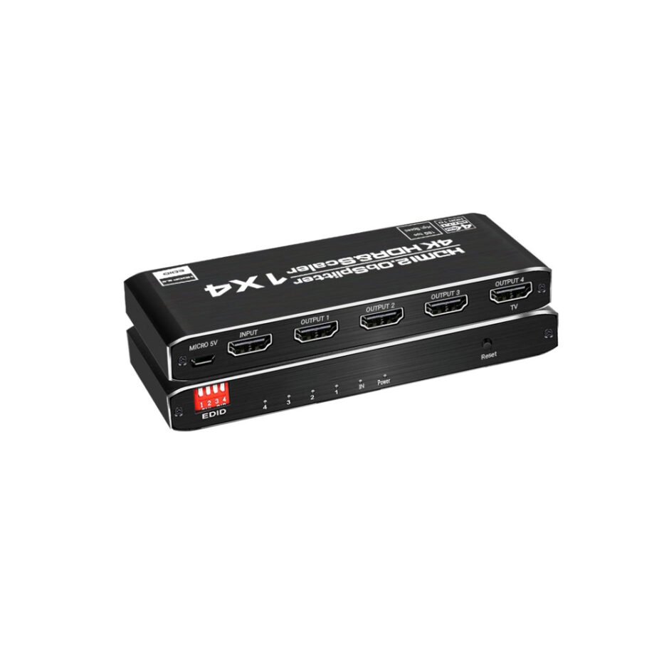 HDMI Splitter 4K 1 in 4 Out for TV, Laptops, Monitors with 4 way Audio
